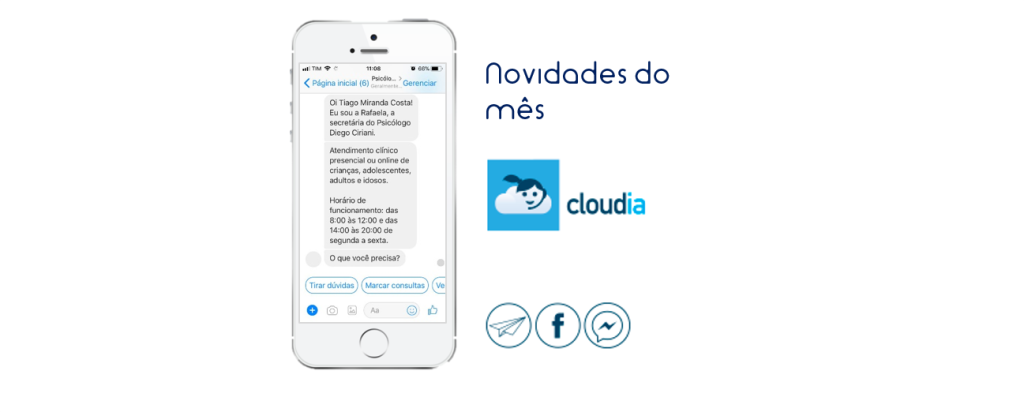 Novidades do atendimento automático da Cloudia em janeiro de 2018